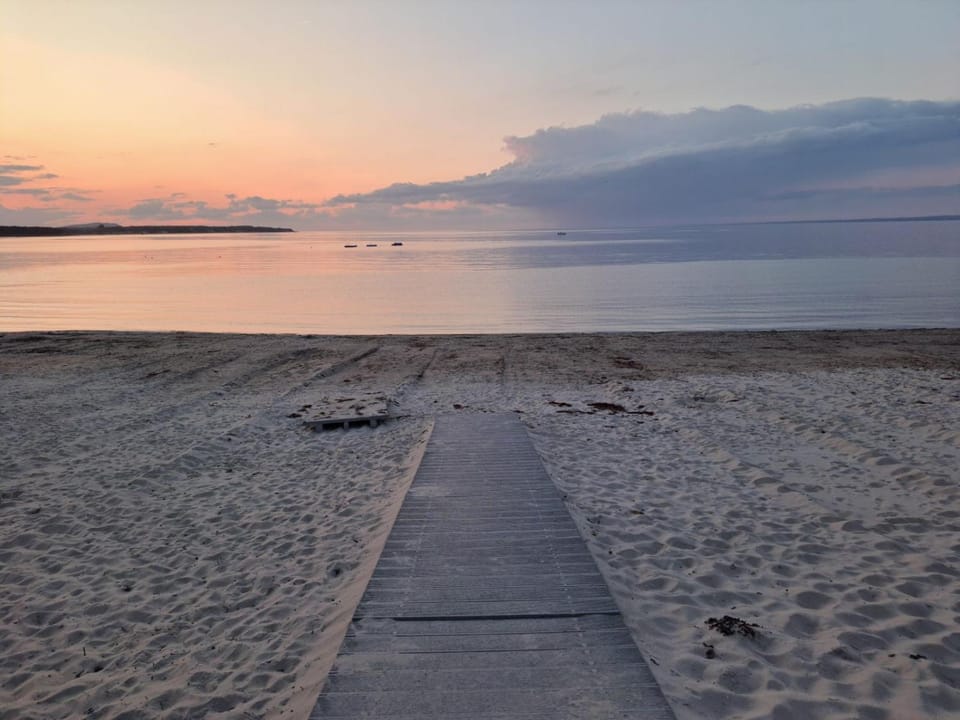 Natural landscape, Beach, Sea view, Sunset