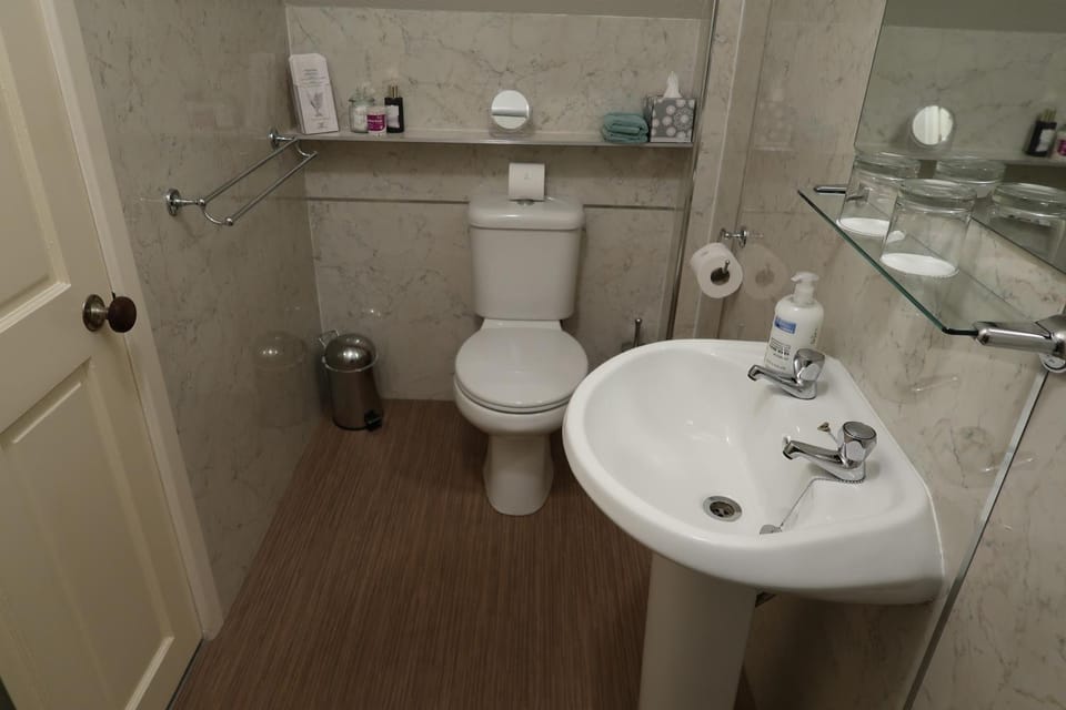 Shower, Toilet, Bed, Night, Bathroom, Bedroom, Autumn, On site