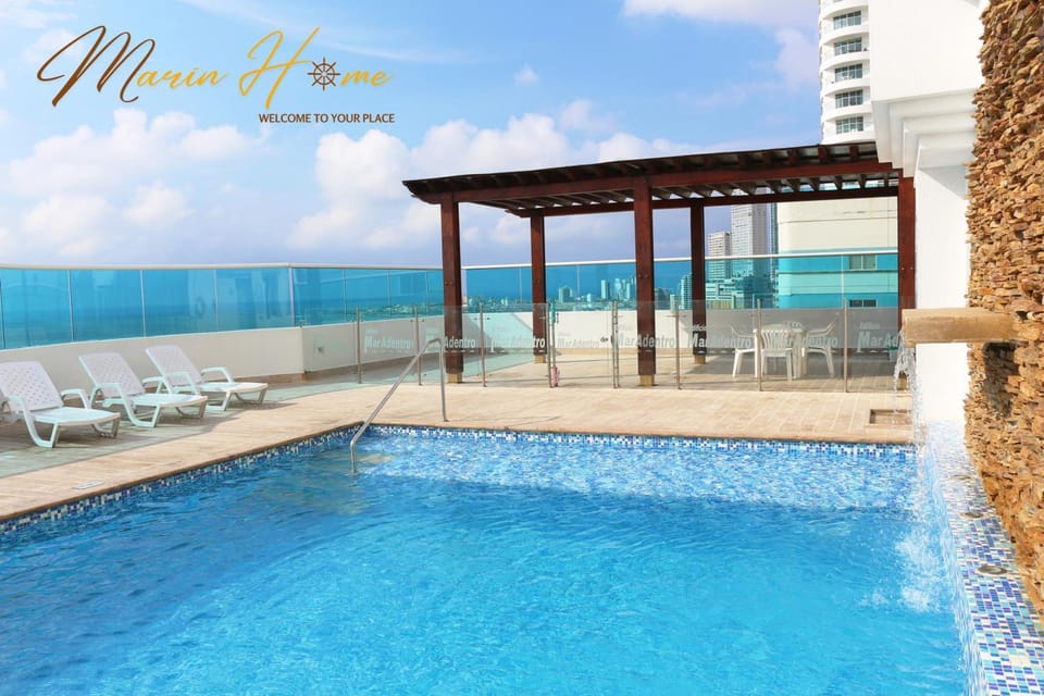 Bird's eye view, Balcony/Terrace, City view, Landmark view, Pool view, Sea view, Street view, Swimming pool, Sunset, sunbed