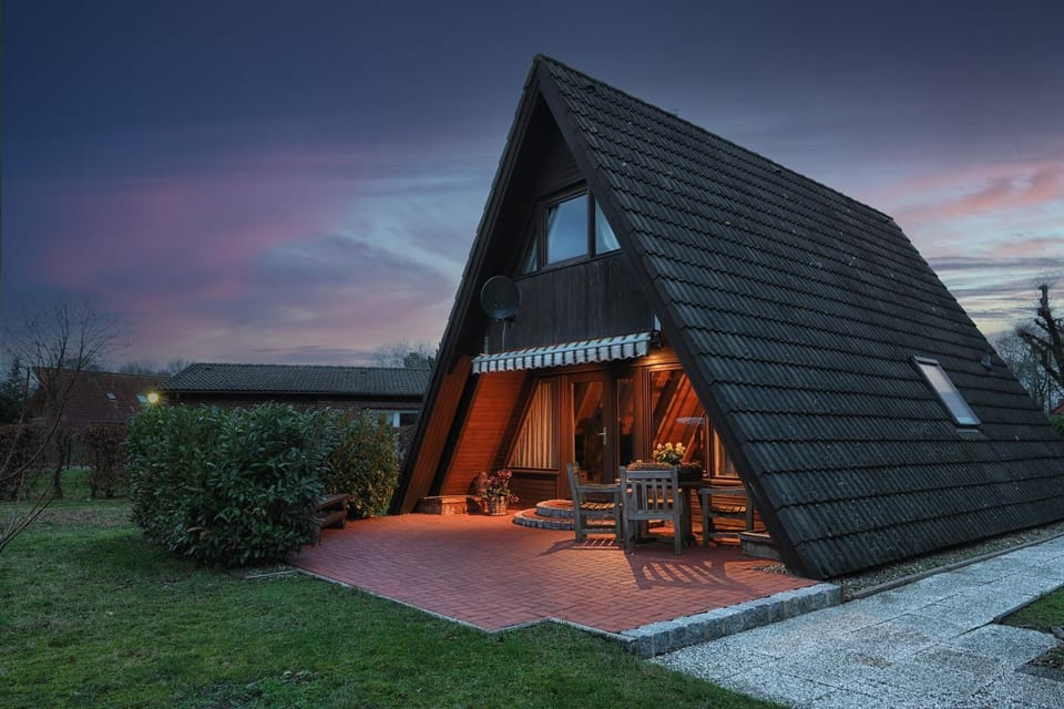 Property building, Night, Garden view