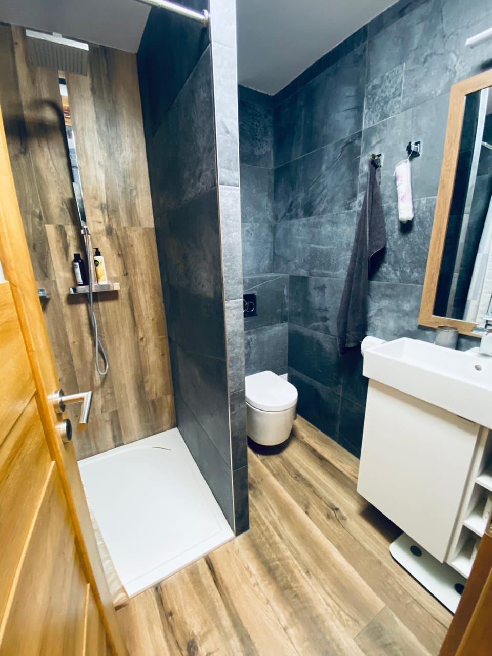 Shower, Toilet, Bathroom, towels