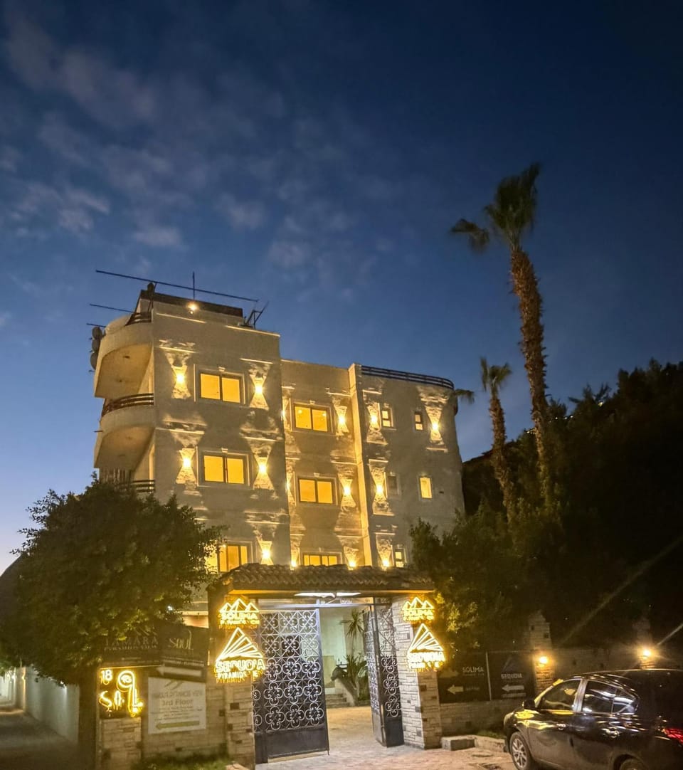 Property building, Night, Parking