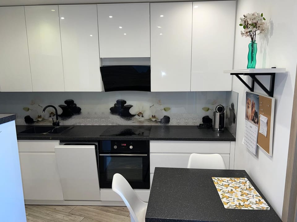 Kitchen or kitchenette, Dining area, dishwasher, oven, stove