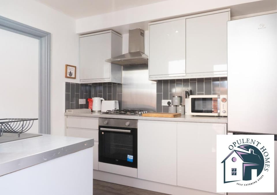 Kitchen or kitchenette, dishwasher, oven, stove, toaster