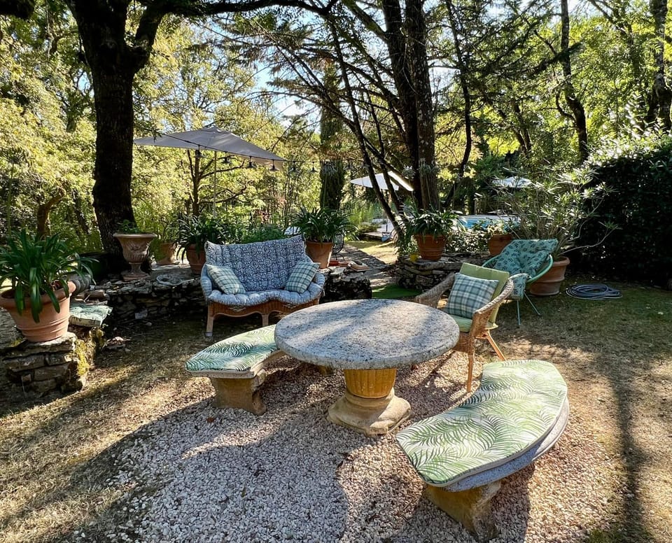 Natural landscape, Garden, Seating area