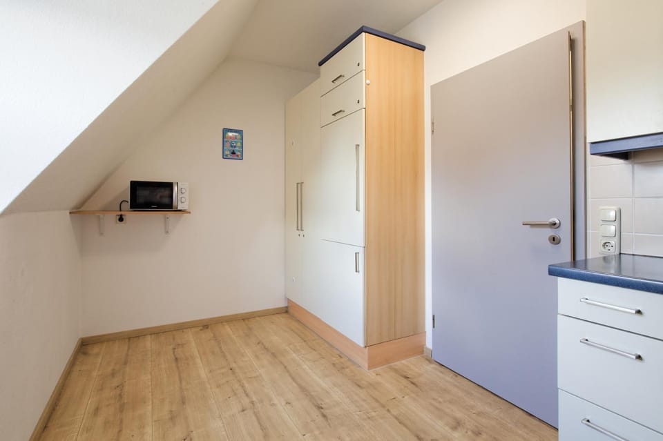 Kitchen or kitchenette, microwave, kitchen