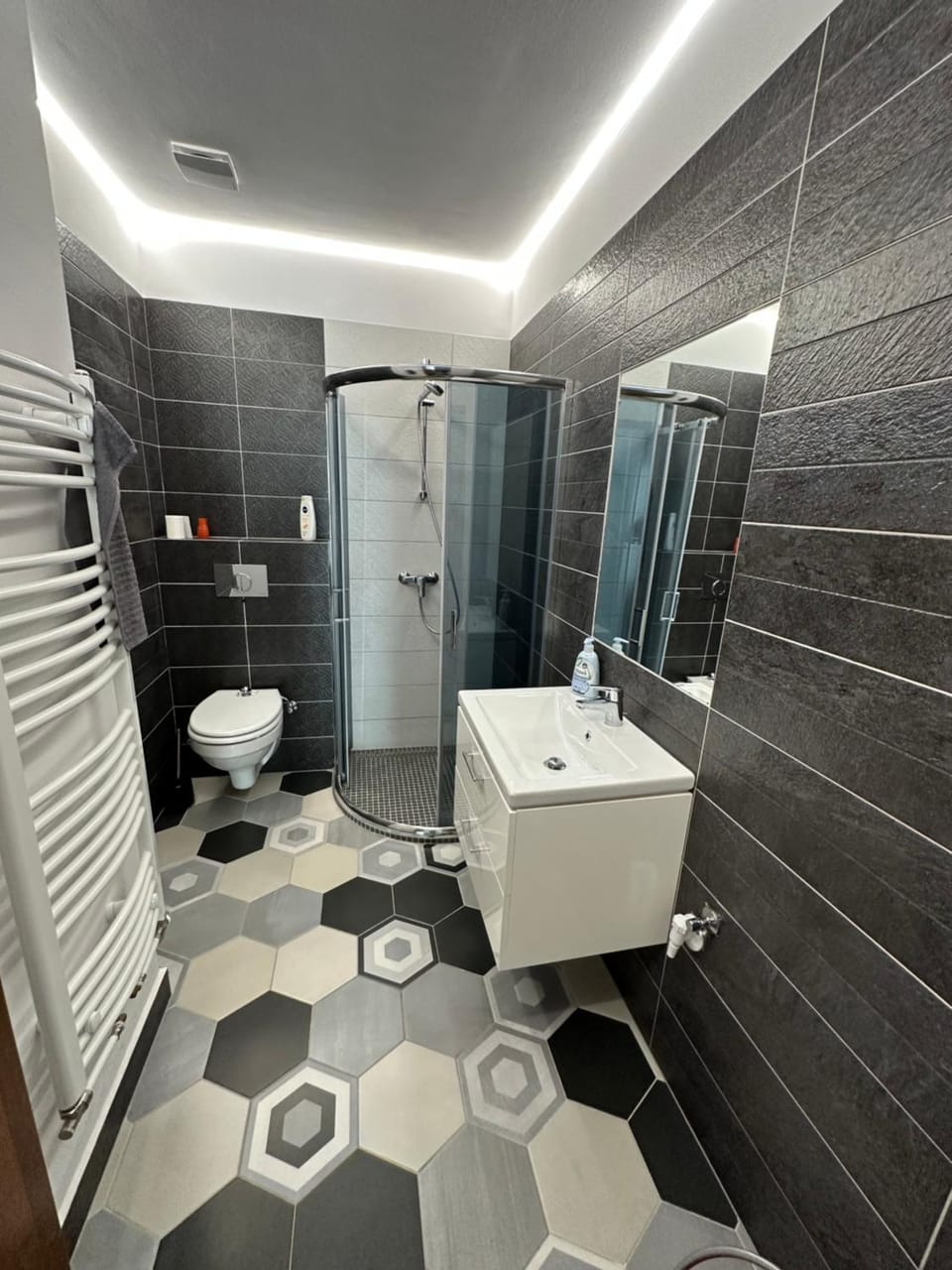 Shower, Toilet, Bathroom, towels