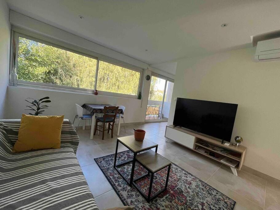 Communal lounge/ TV room, TV and multimedia, Seating area, air conditioner