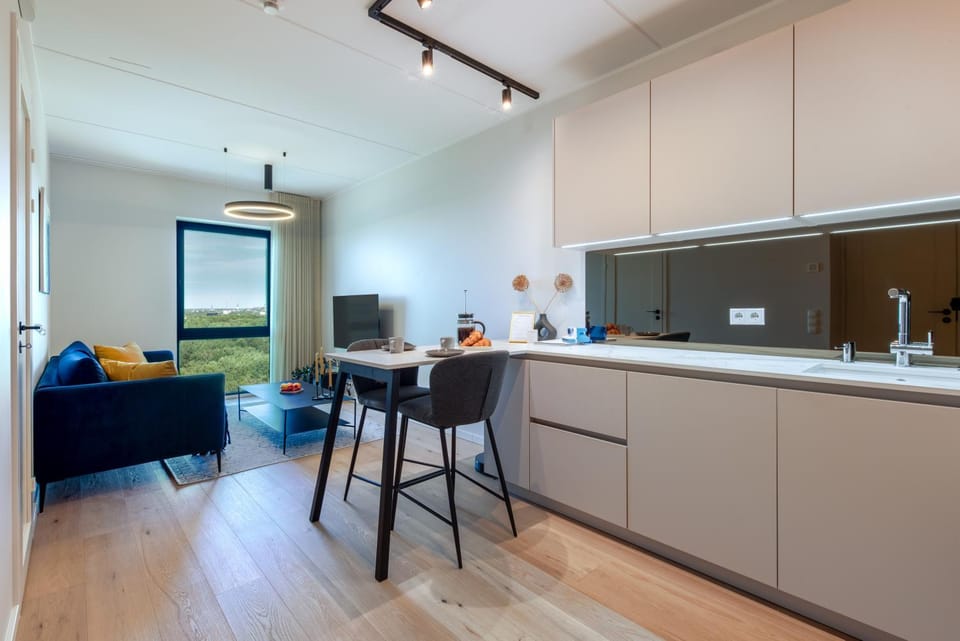 Kitchen or kitchenette, Living room