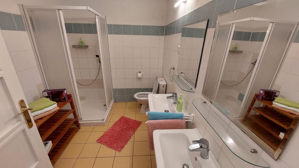 Shower, Toilet, Bathroom, towels