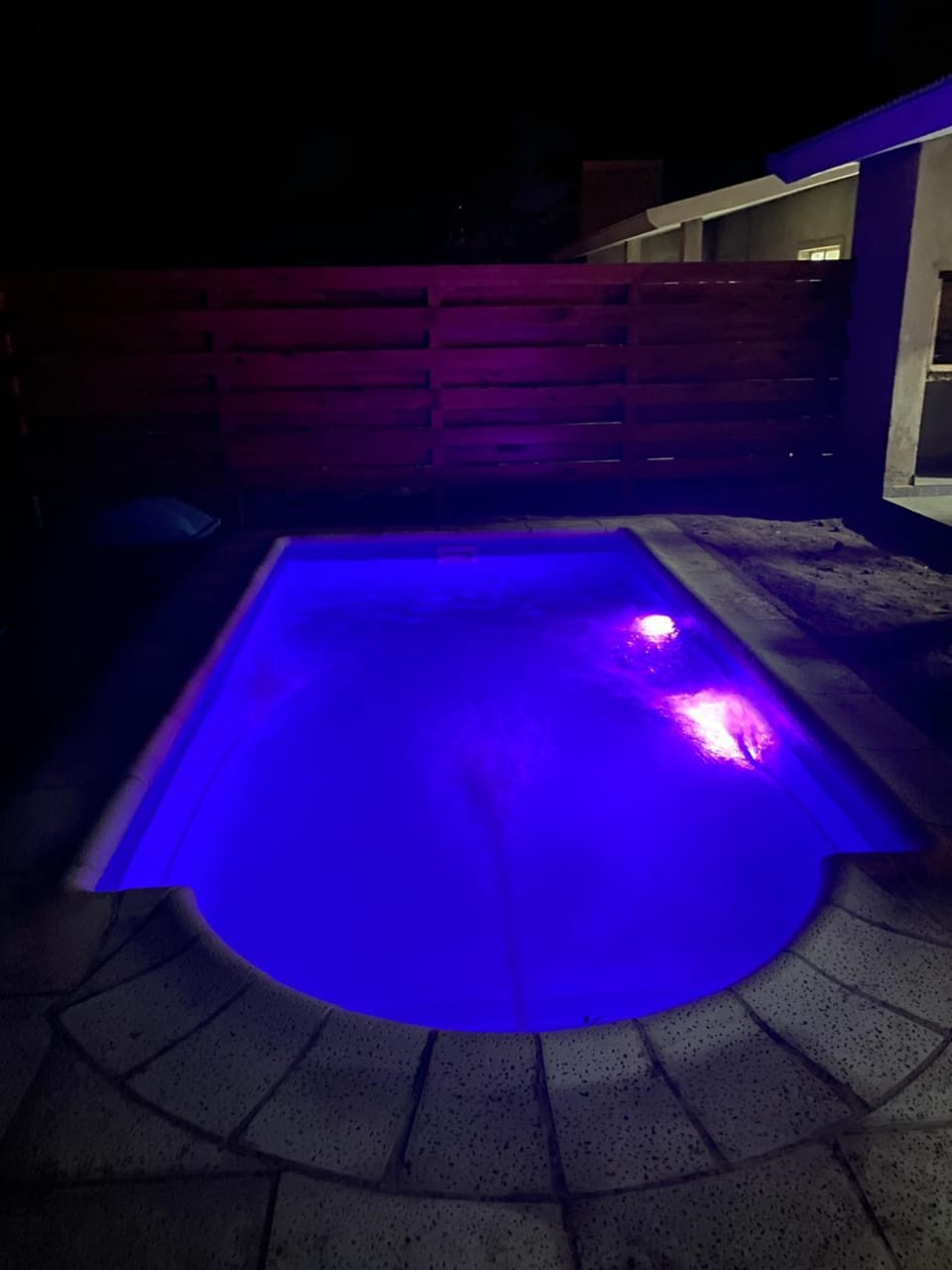 Night, Pool view, Swimming pool, Swimming pool