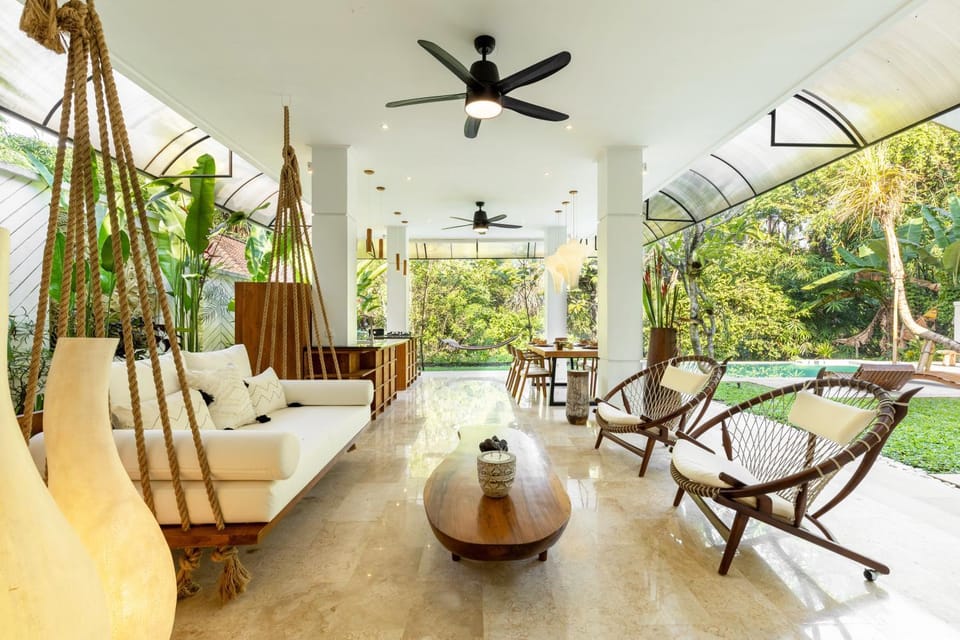 Property building, Day, View (from property/room), Living room, Seating area, Garden view