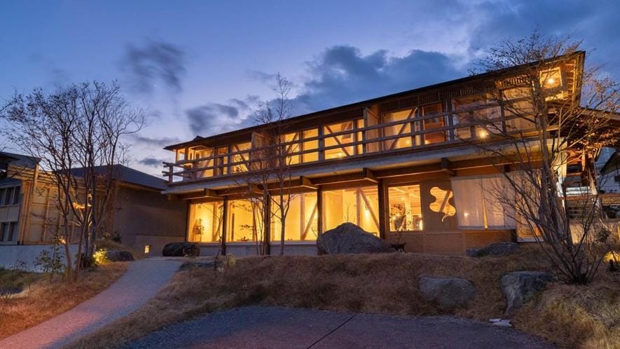 Property building, Night, Garden