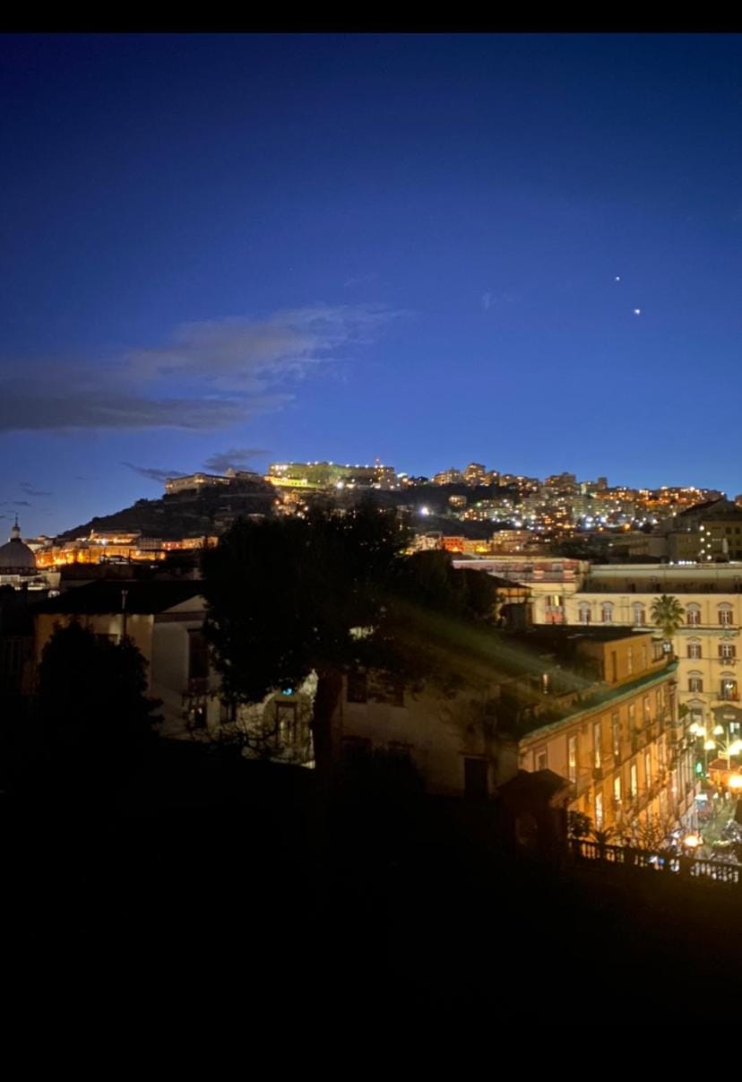 Night, Natural landscape, City view, Mountain view