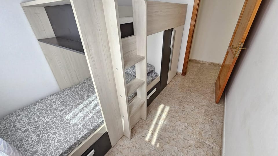 Photo of the whole room, bunk bed