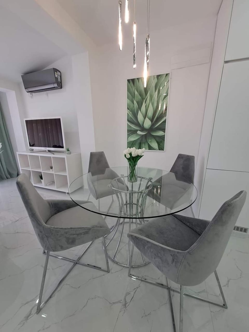 Living room, Dining area, air conditioner