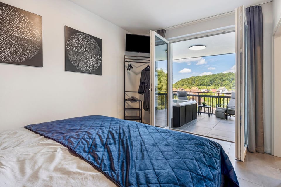 Property building, Living room, Bedroom