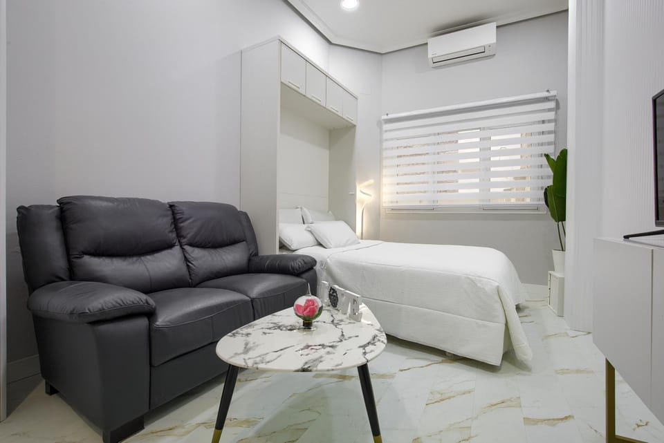 Bed, Living room, Bedroom