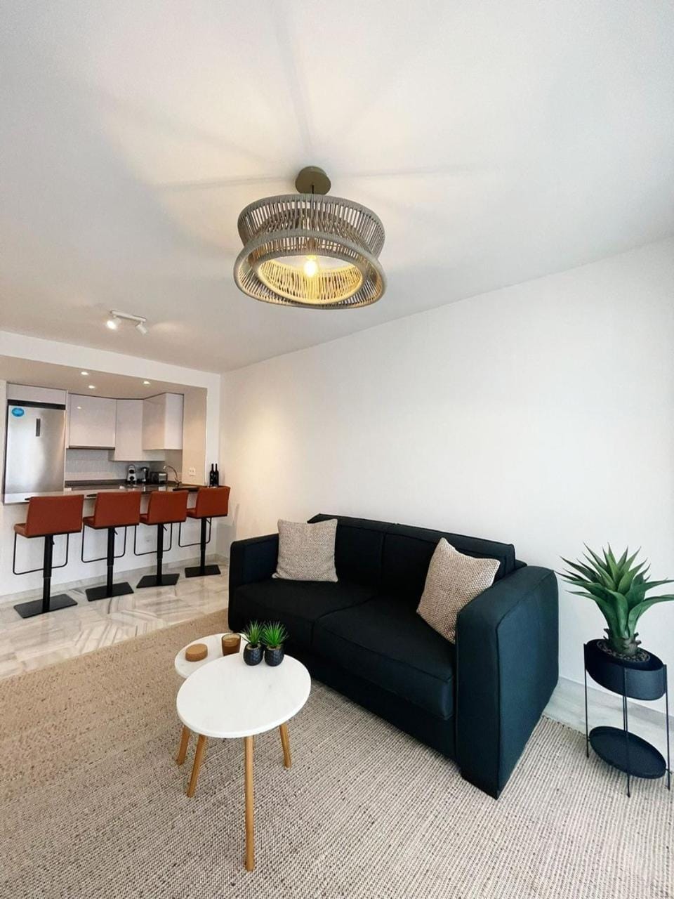 Kitchen or kitchenette, Living room, Seating area