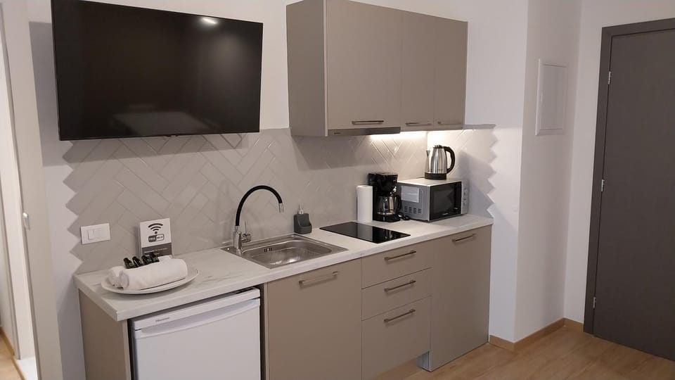 TV and multimedia, Kitchen or kitchenette, minibar, stove