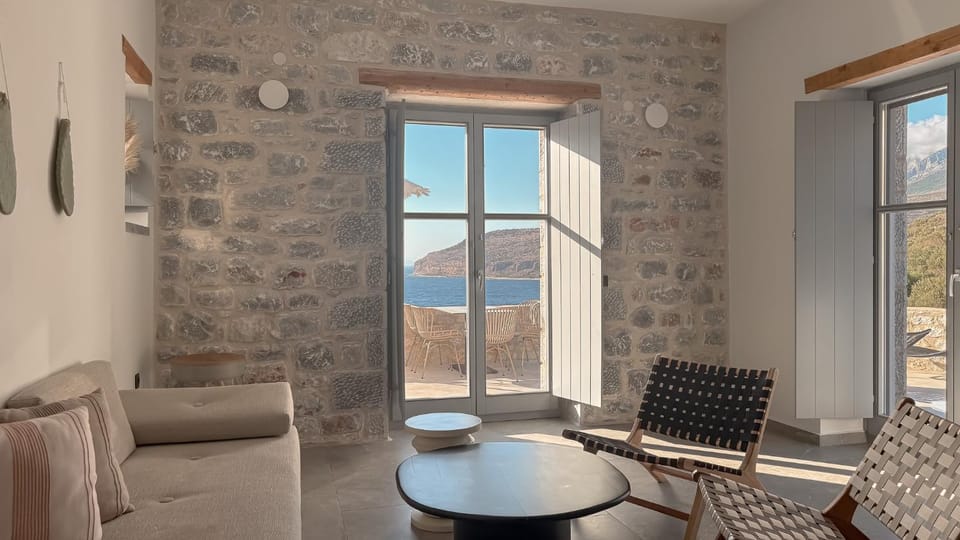 Living room, Seating area, Sea view