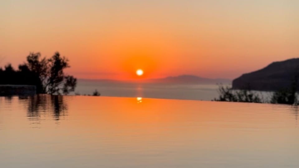 Swimming pool, Sunset