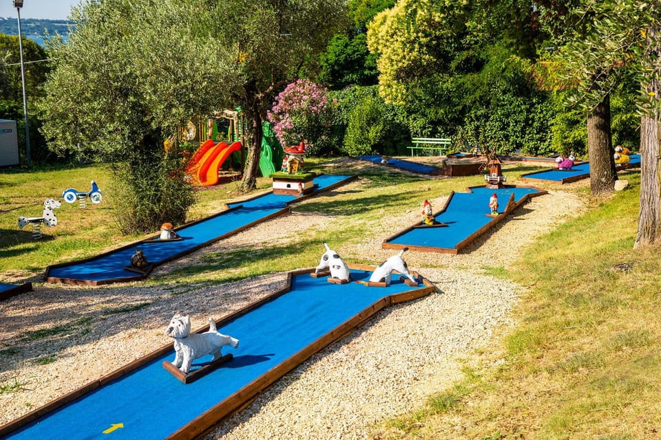 Spring, Day, Children play ground, Minigolf, Family