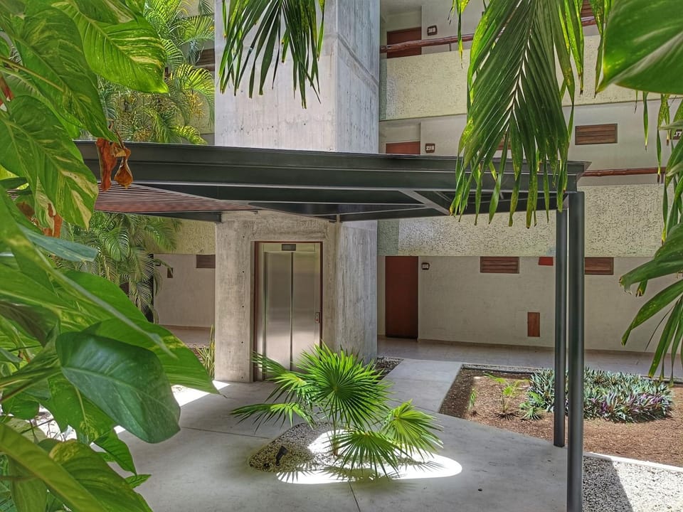 Property building, elevator