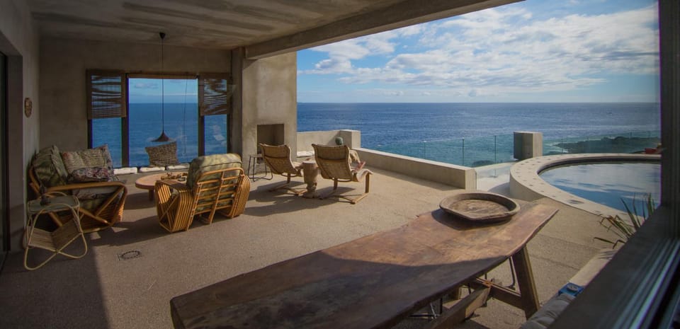 Patio, Day, Natural landscape, View (from property/room), Balcony/Terrace, Living room, Other, Seating area, Dining area, Pool view, Sea view, Swimming pool