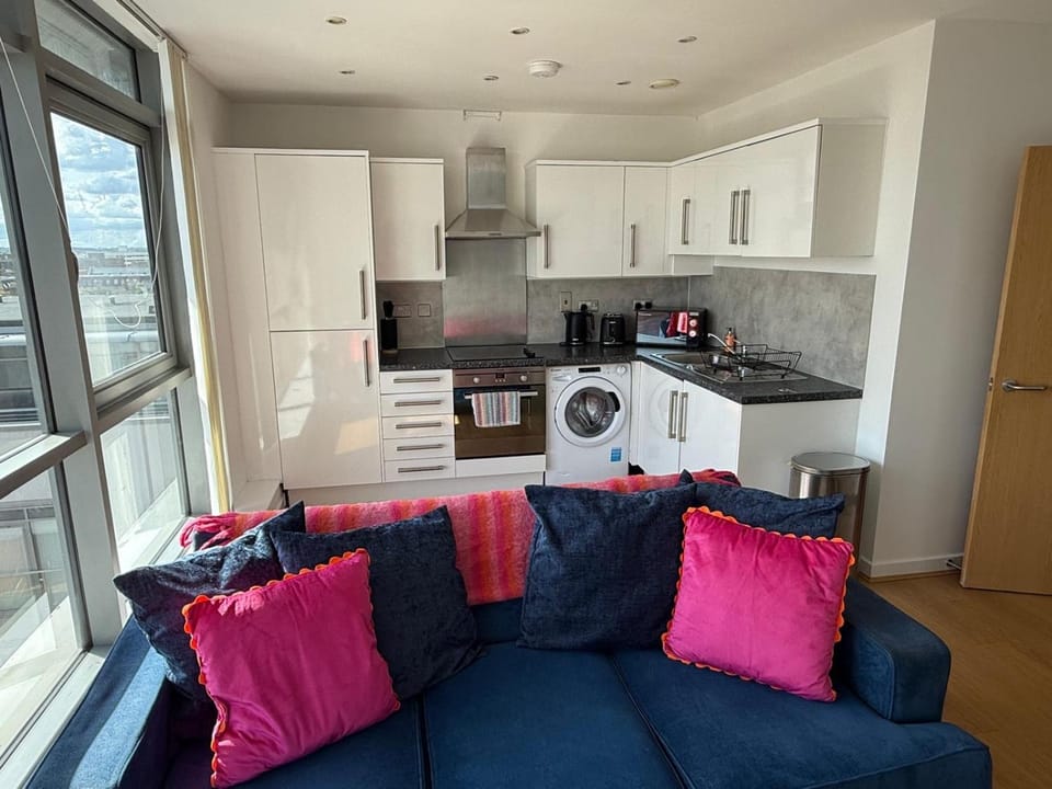 Living room, kitchen