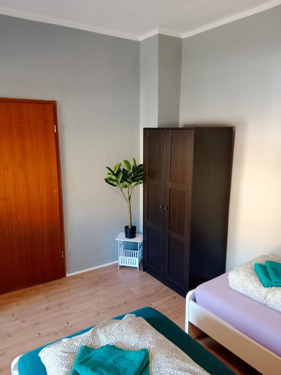 Bed, Photo of the whole room, Bedroom, towels, wardrobe