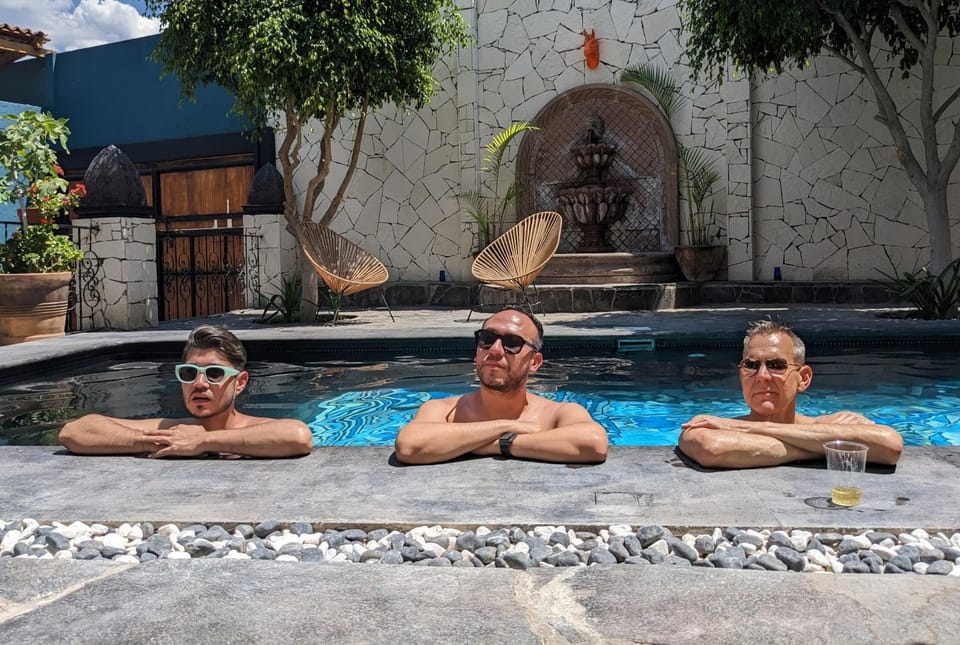 Swimming pool, group of guests