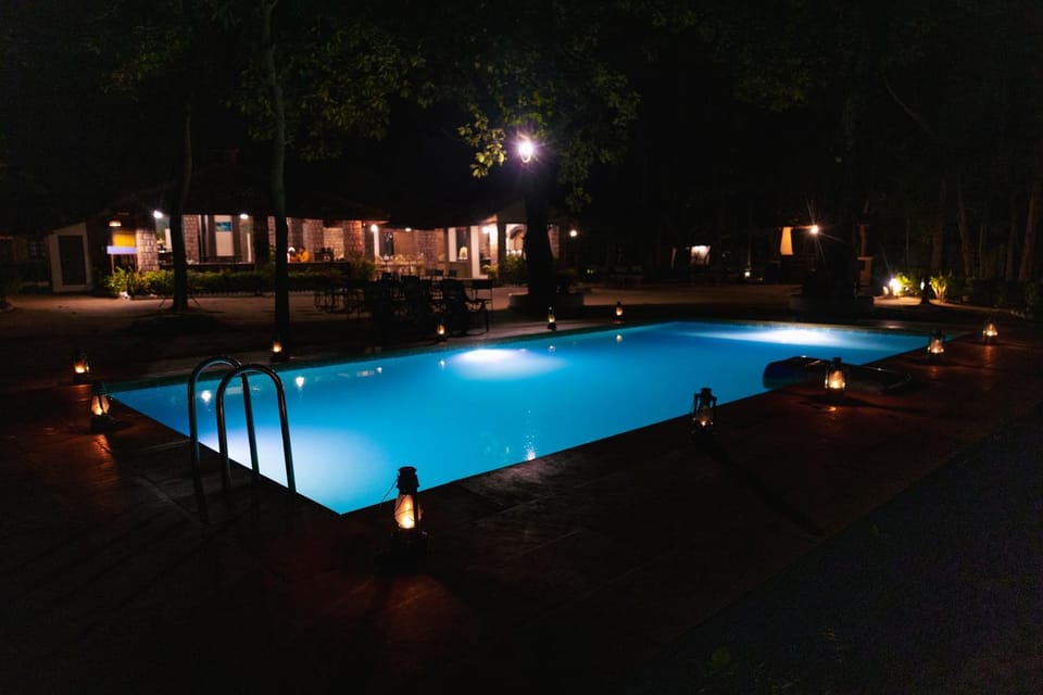 Night, Swimming pool