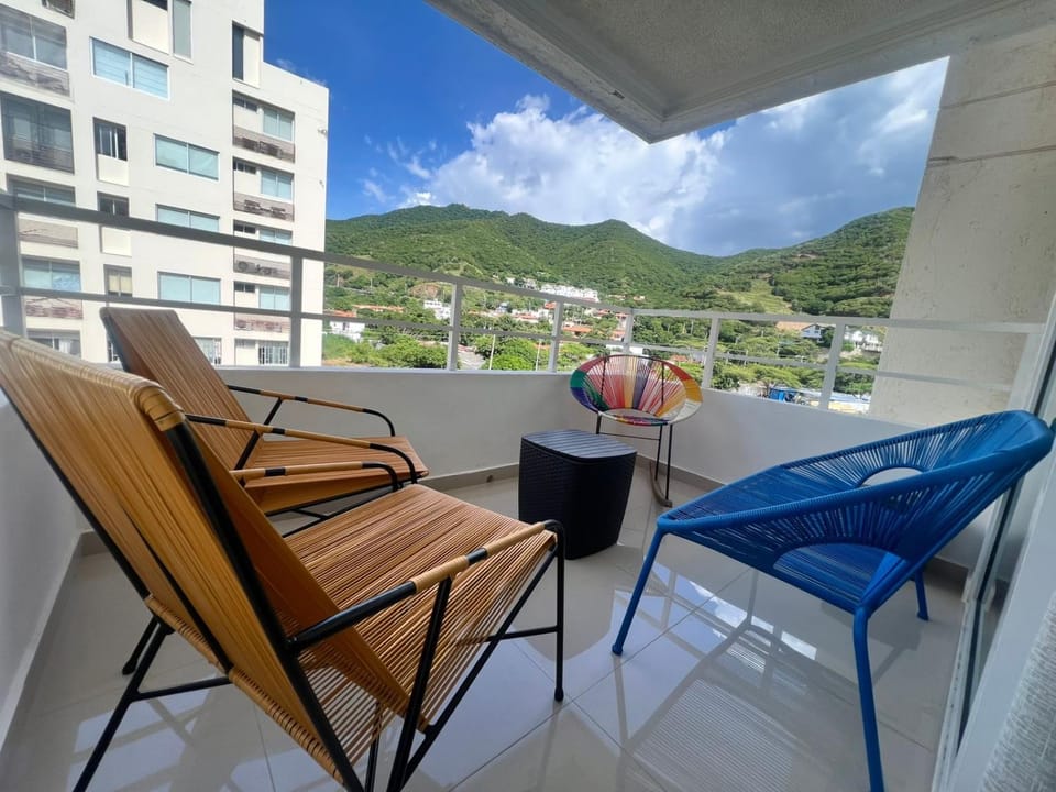 El Rodadero, 4 habitaciones con piscina y terraza Apartment in Gaira