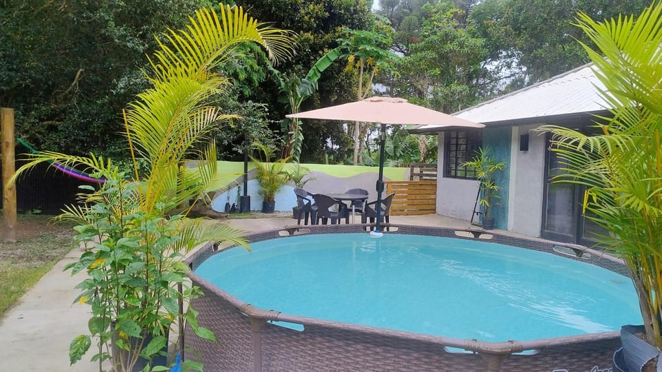 Patio, Pool view, Swimming pool, sunbed