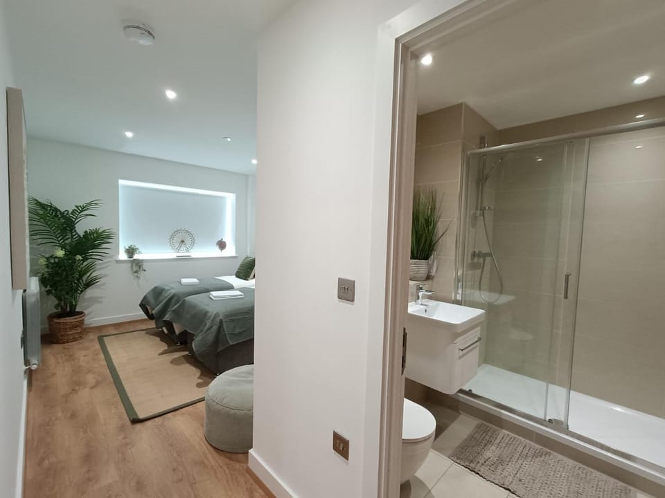 Shower, Toilet, Bathroom, Photo of the whole room, Bedroom