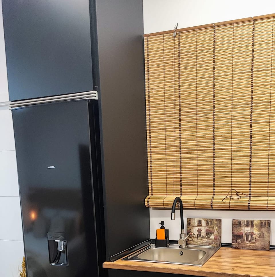Kitchen or kitchenette, minibar, stove