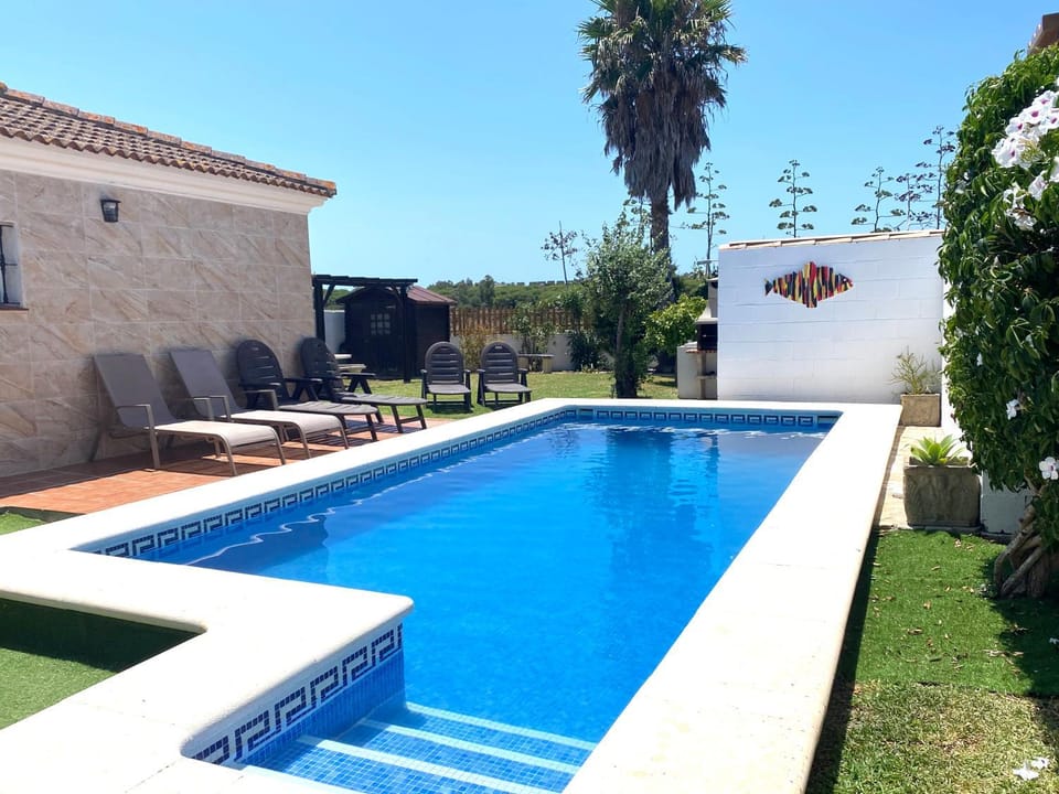 Garden view, Pool view, Swimming pool, sunbed
