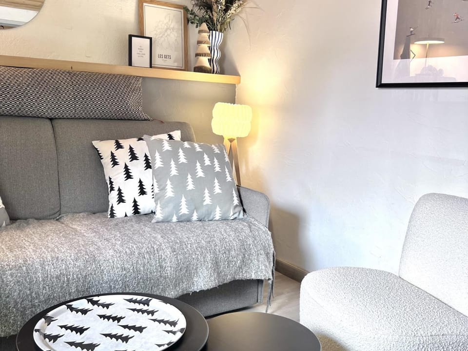Appartement au cœur des Gets, proche des remontées, 2 chambres, 5 pers, Wi-Fi, parking privé Apartment in Les Gets
