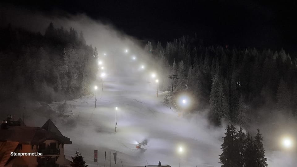 Night, Natural landscape, Winter