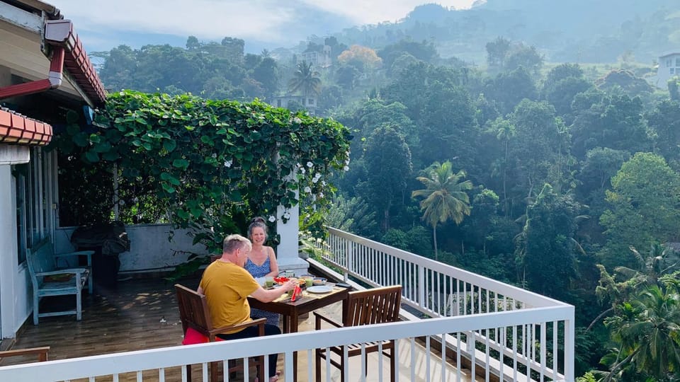 Patio, Natural landscape, Balcony/Terrace, Dining area, Mountain view, group of guests
