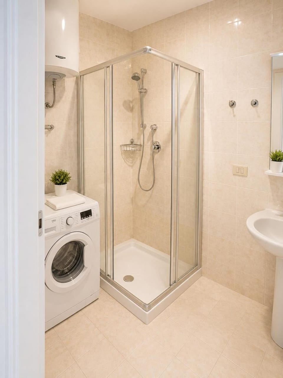 Shower, Bathroom, washing machine