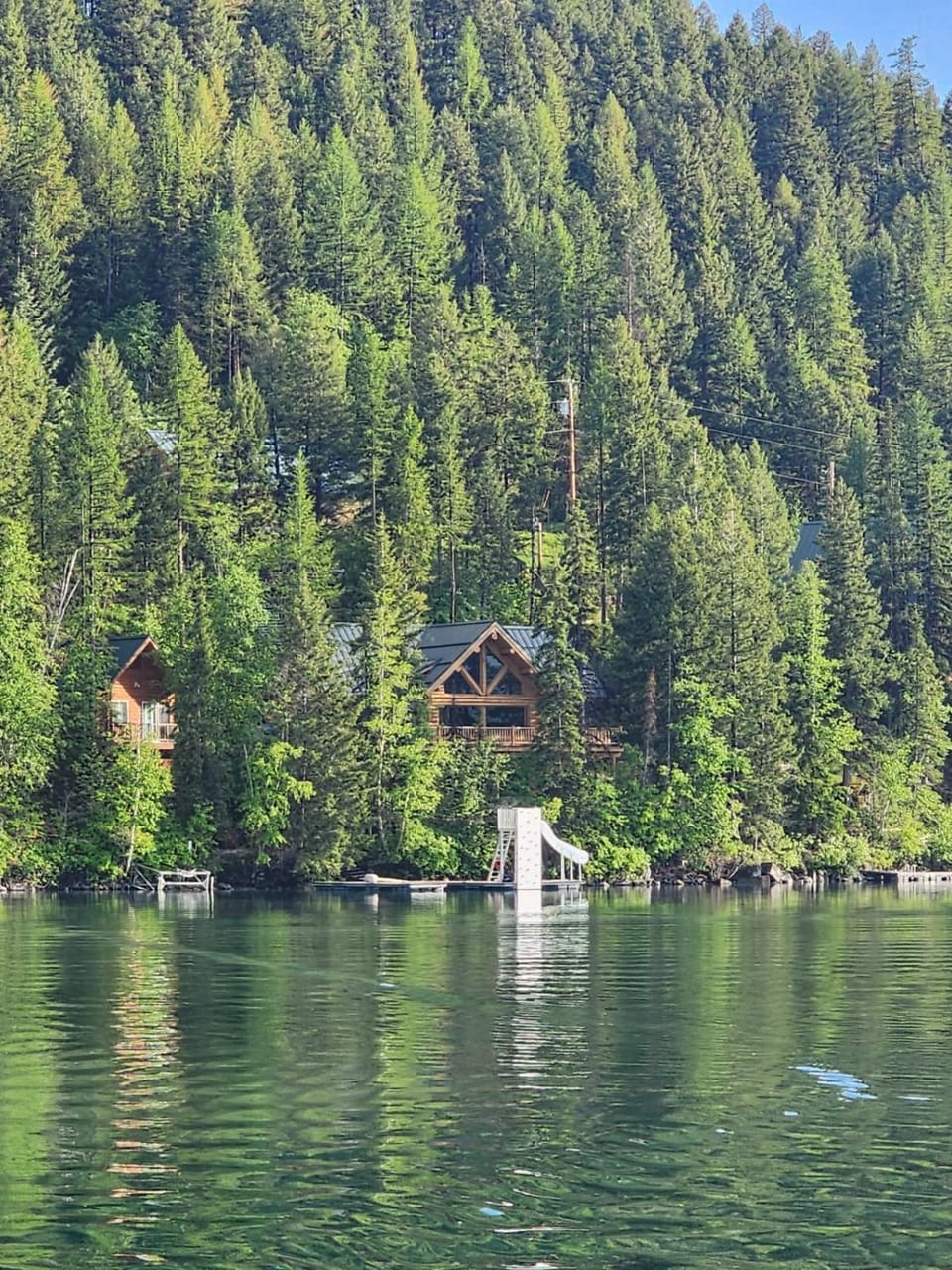 Property building, Natural landscape, Lake view, Mountain view