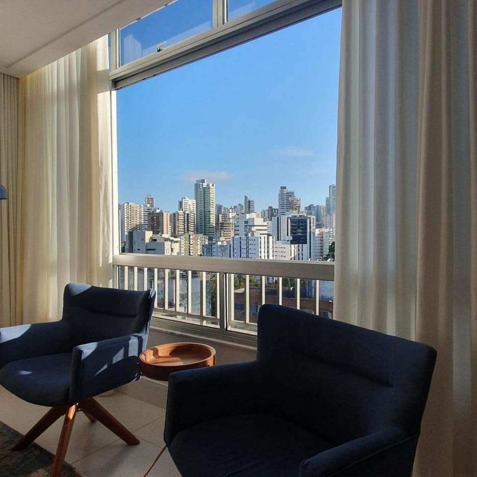 Seating area, City view
