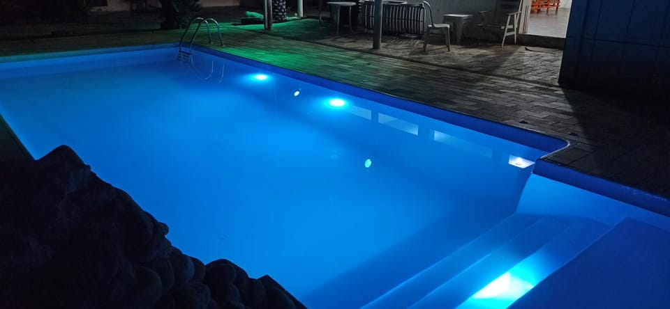 Night, Pool view, Swimming pool