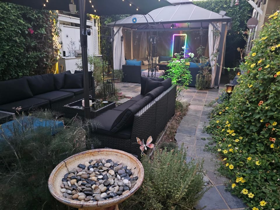 Patio, Garden, Seating area, Garden view