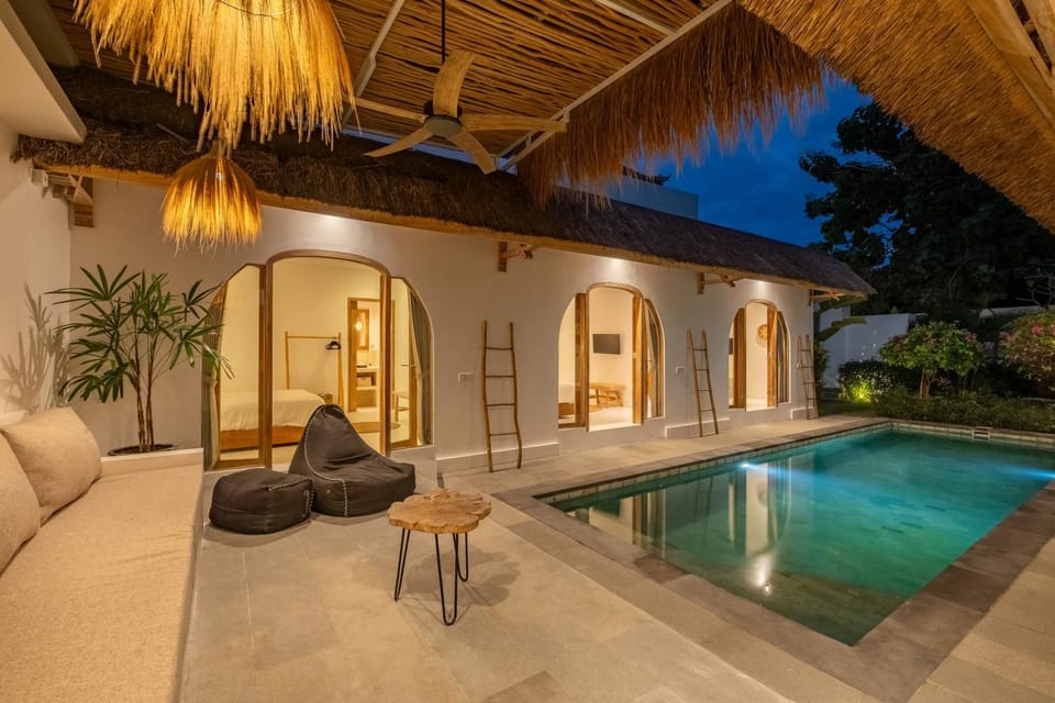 Night, Natural landscape, Seating area, Pool view, Swimming pool