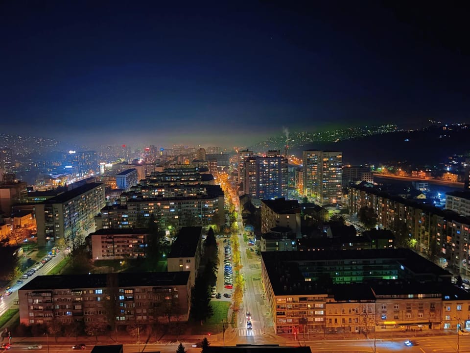 Night, Bird's eye view, City view, Location