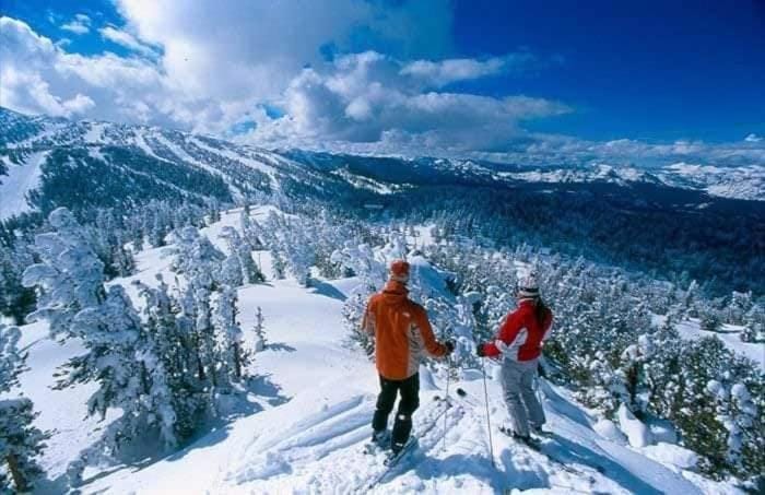 Natural landscape, Winter, Skiing, Mountain view