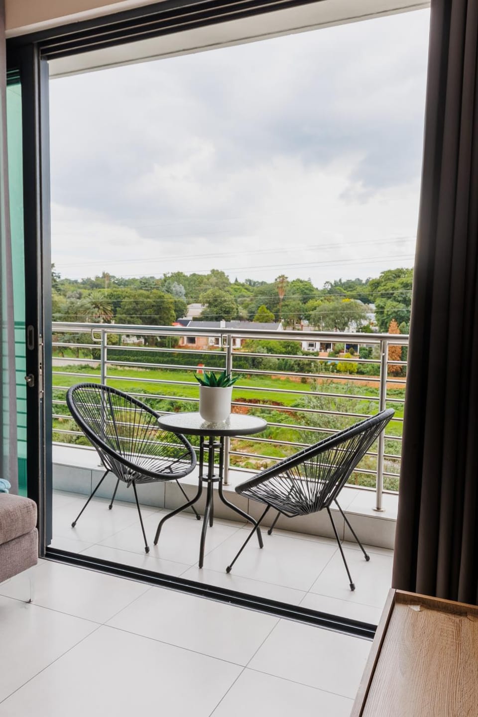 Patio, Day, Natural landscape, View (from property/room), Balcony/Terrace, Living room, Seating area, Garden view